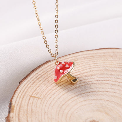 18K Mushroom Necklace - nocoeedd