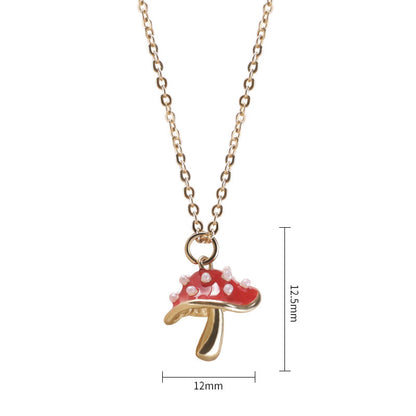 18K Mushroom Necklace - nocoeedd