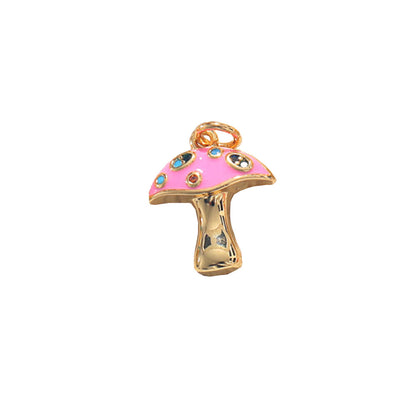 Pink Mushroom Charm - nocoeedd