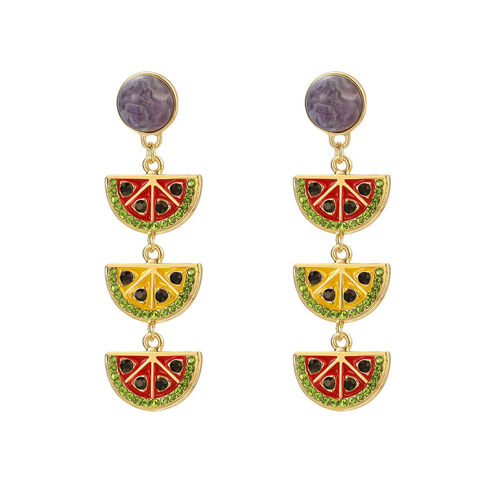 Watermelon Earrings 18K - nocoeedd