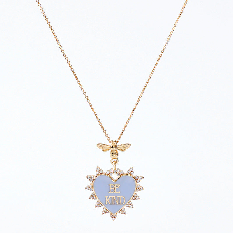 Bee Heart Necklace 18K - nocoeedd