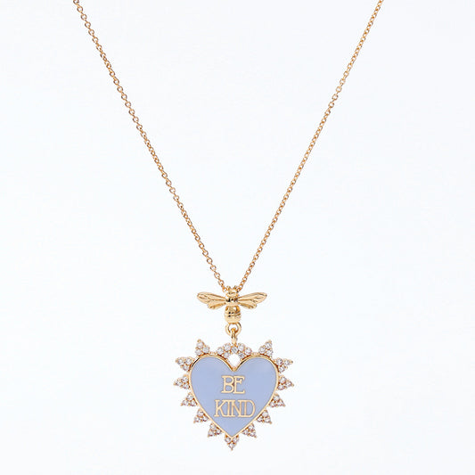 Bee Heart Necklace 18K