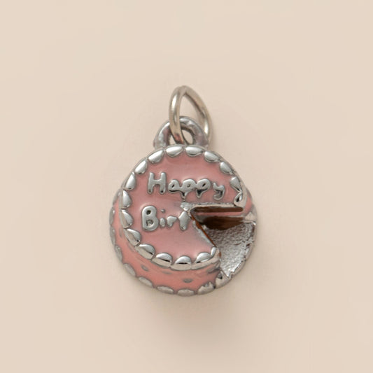 18K Birthday Cake Charm - nocoeedd