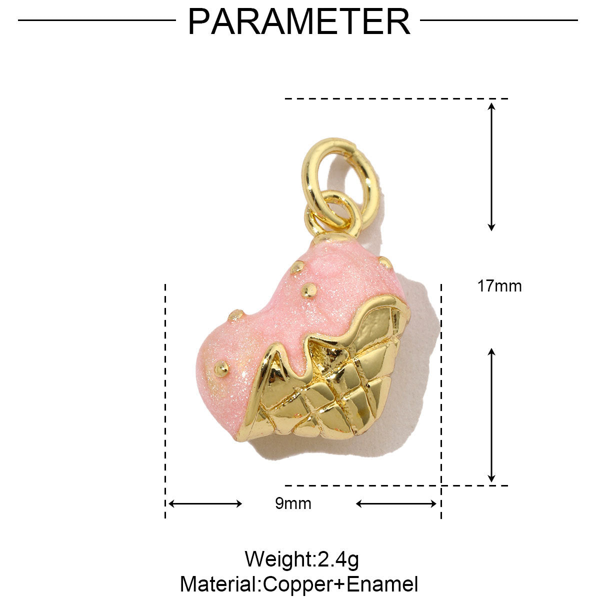 18K Cute Enamel Drip Charms DIY