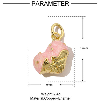 18K Cute Enamel Drip Charms DIY