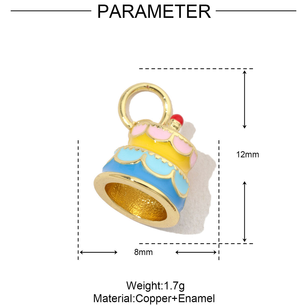 18K Cute Enamel Drip Charms DIY