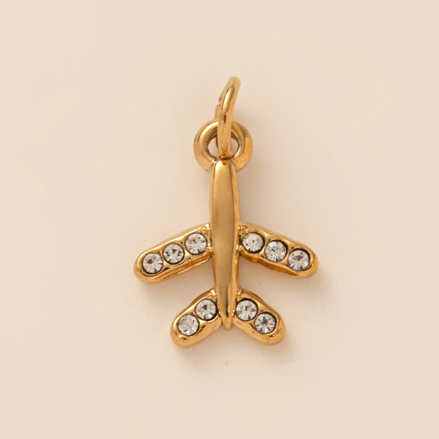 18K Gold Zircon DIY Charms - nocoeedd