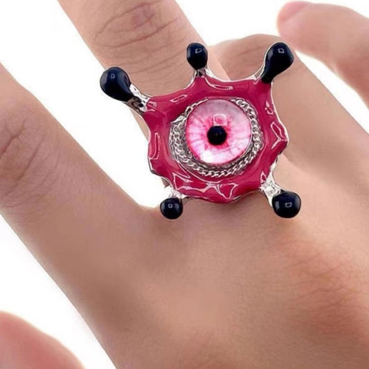 Pink  Y2K Evil Eye Ring