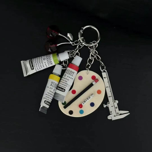 Cherry paint tray creative bag charm - nocoeedd