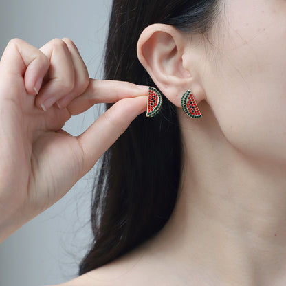 Watermelon Earrings 18K - nocoeedd