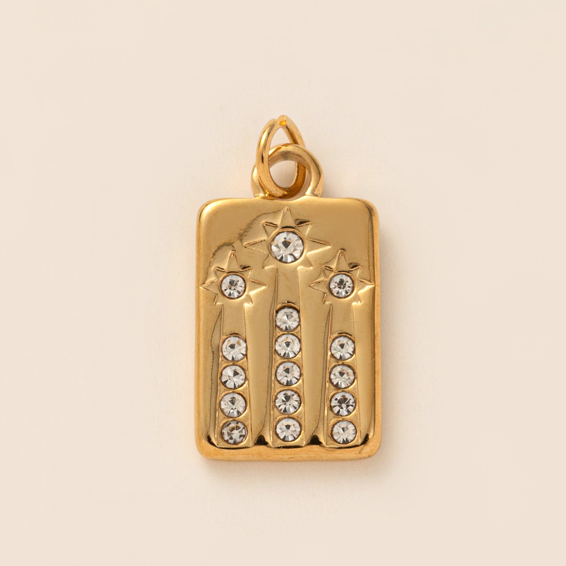 18K Gold Zircon DIY Charms - nocoeedd