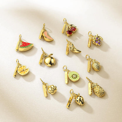 18K Fruit Charms - nocoeedd