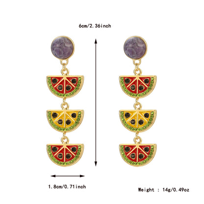 Watermelon Earrings 18K - nocoeedd