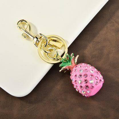 Rhinestone Pineapple Bag Charm