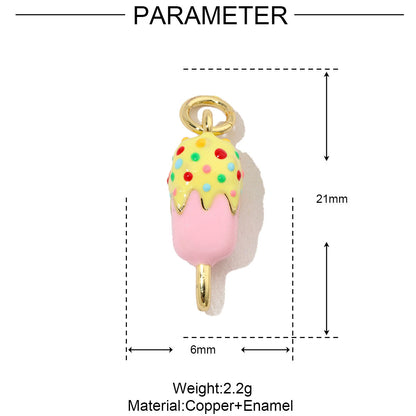 18K Cute Enamel Drip Charms DIY