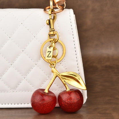 A-Z Letter Cherry Bag Charm