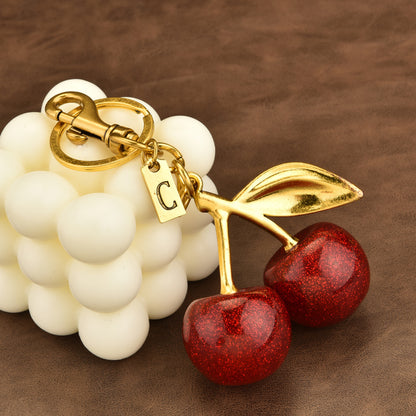 A-Z Letter Cherry Bag Charm