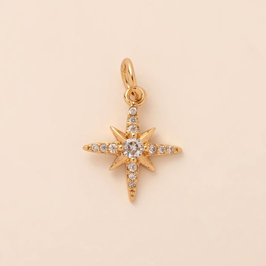 18K North Star Charm