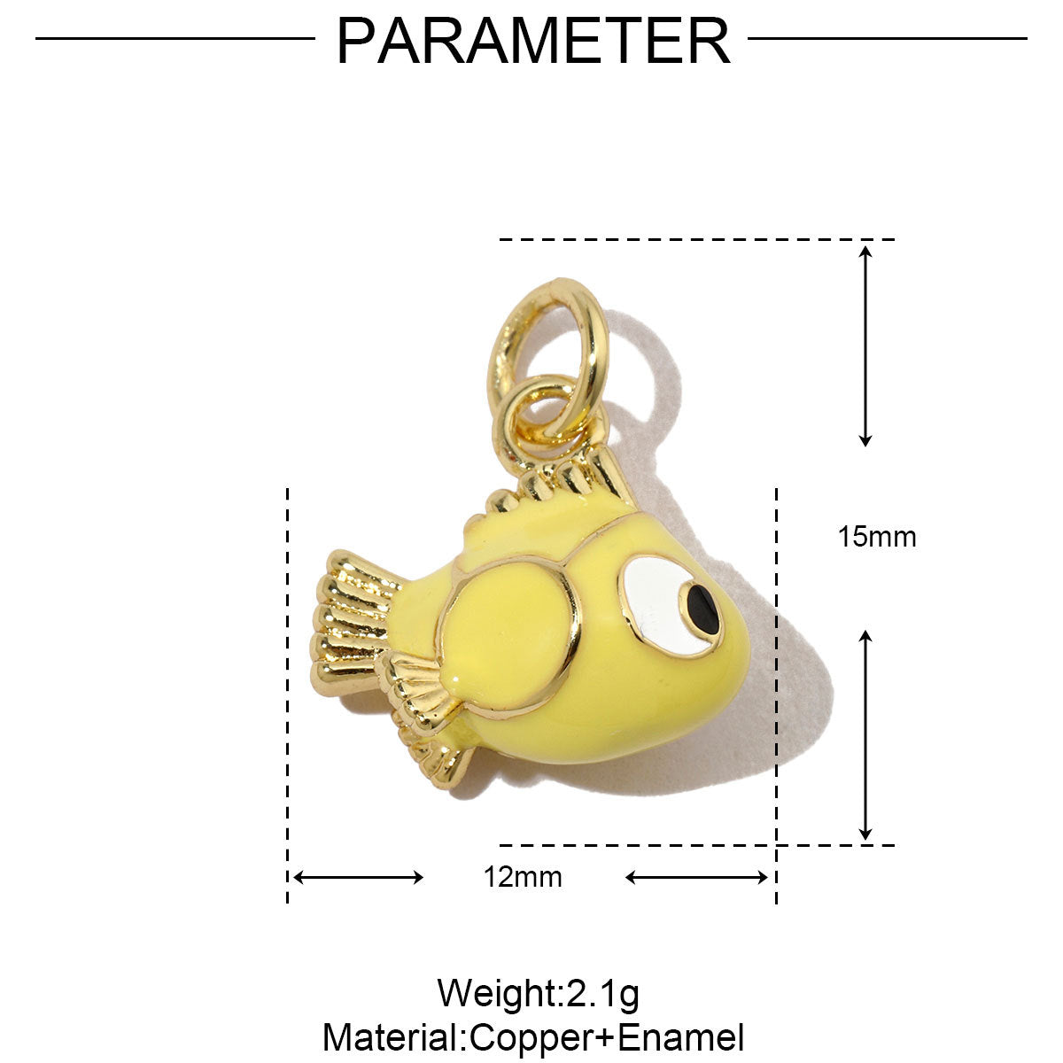 18K Animal Enamel Charms for DIY