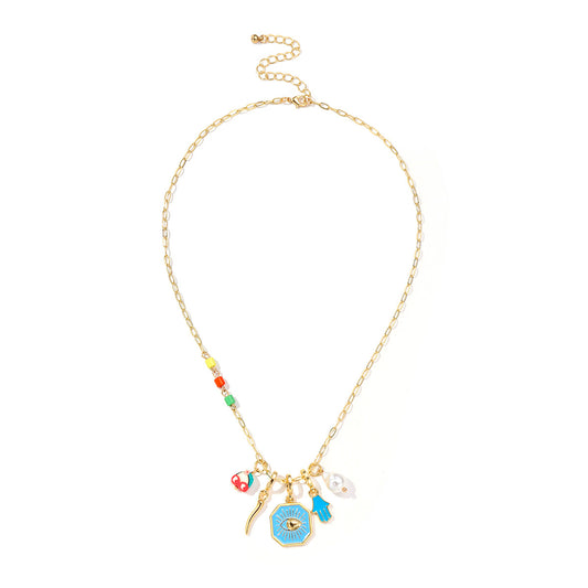 Cute Evil Eye Necklace 18K