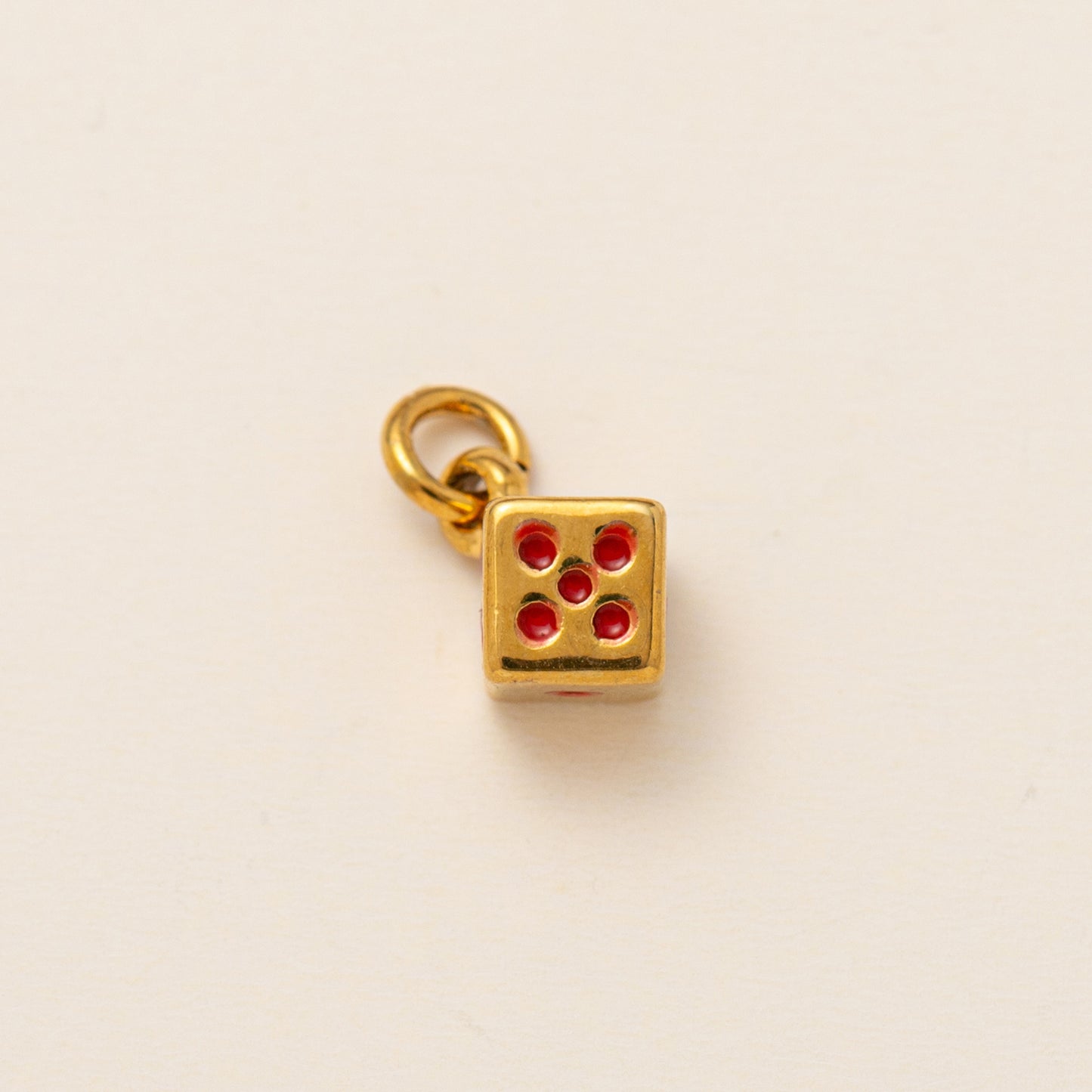 18K Mini Dice Charm - nocoeedd