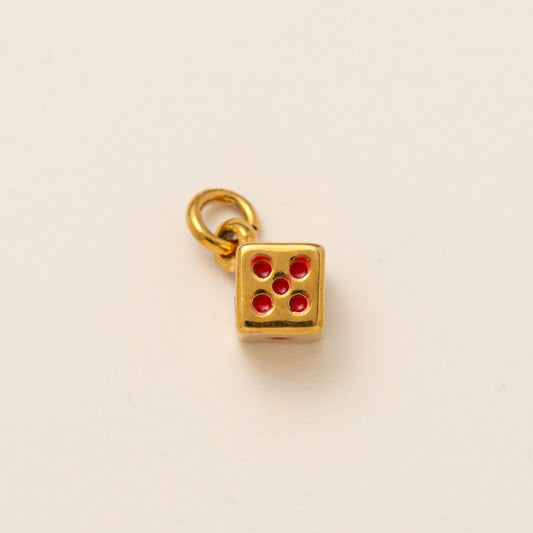 18K Mini Dice Charm