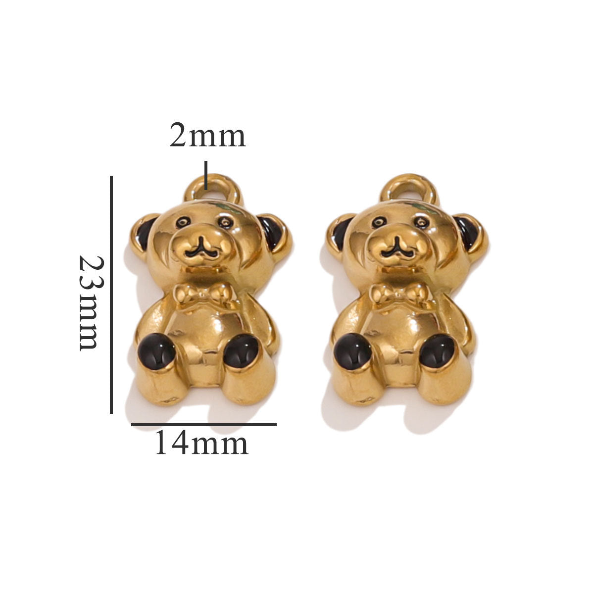 1Pc 18K Bear Charm - nocoeedd