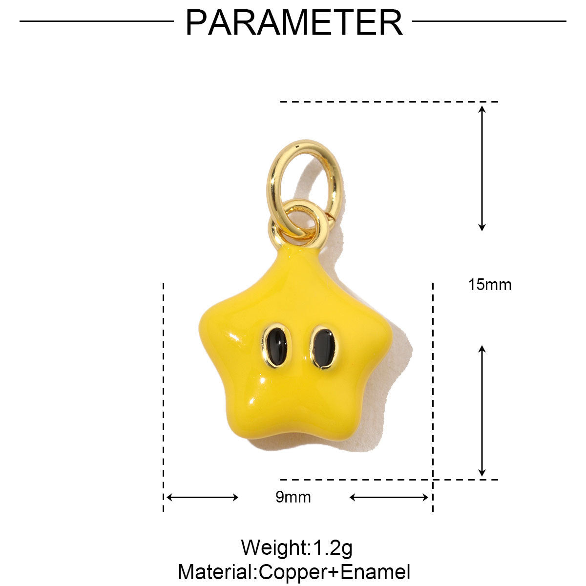 18K Cute Enamel Drip Charms DIY