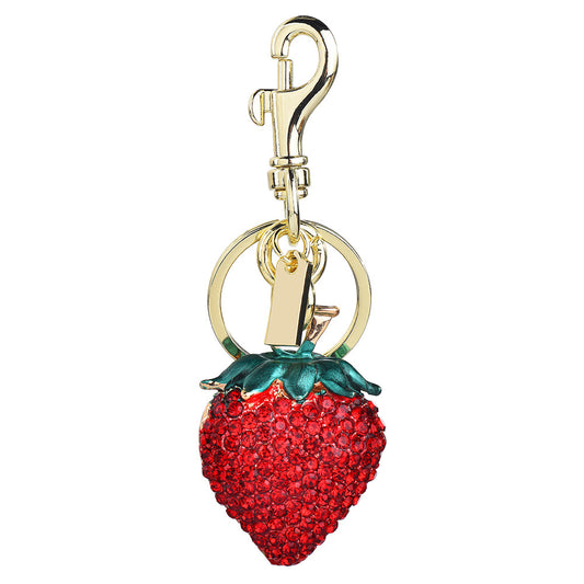 Rhinestone Strawberry Bag Charm