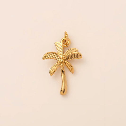 18K Coconut Palm Charm - nocoeedd