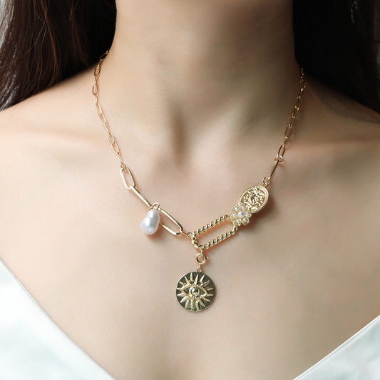 Creative Evil Eye Pendant Necklace 18K