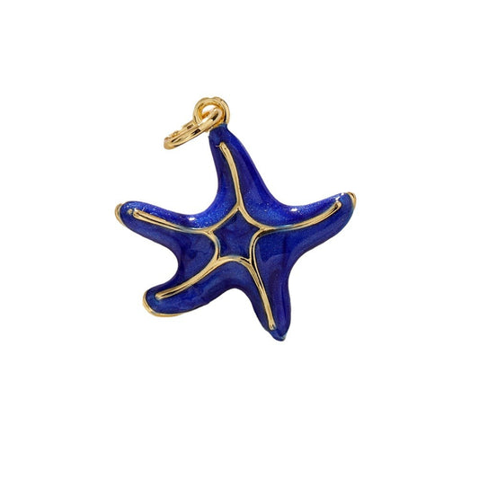 Blue Starfish Charm - nocoeedd