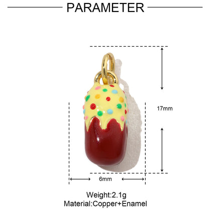 18K Cute Enamel Drip Charms DIY