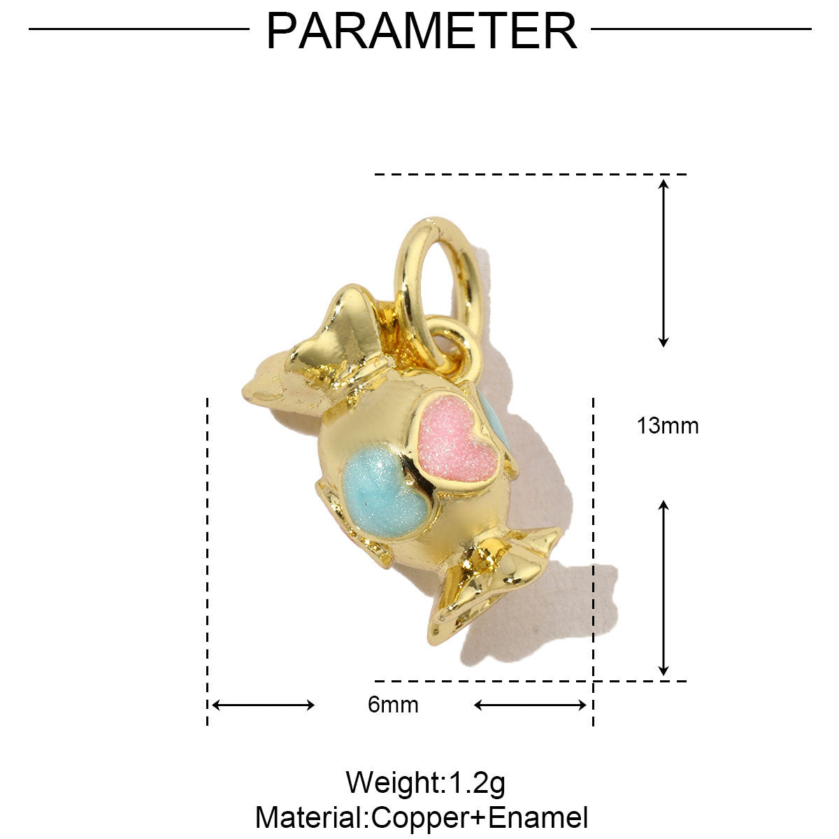 18K Cute Enamel Drip Charms DIY