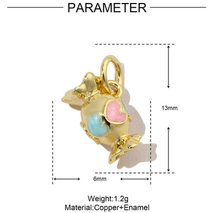 18K Cute Enamel Drip Charms DIY