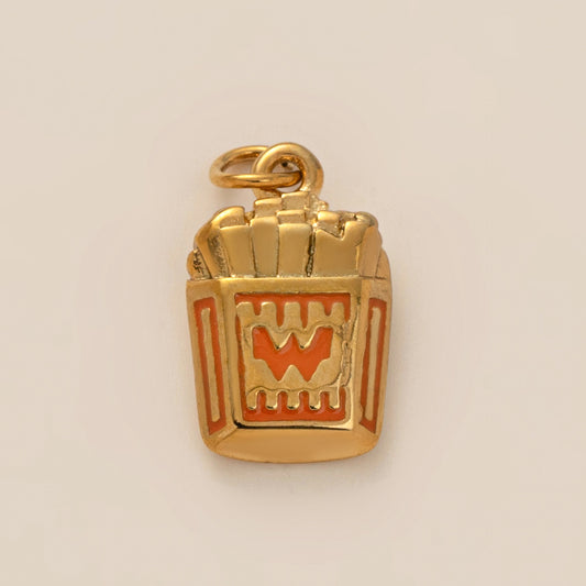 18K French Fries Charm