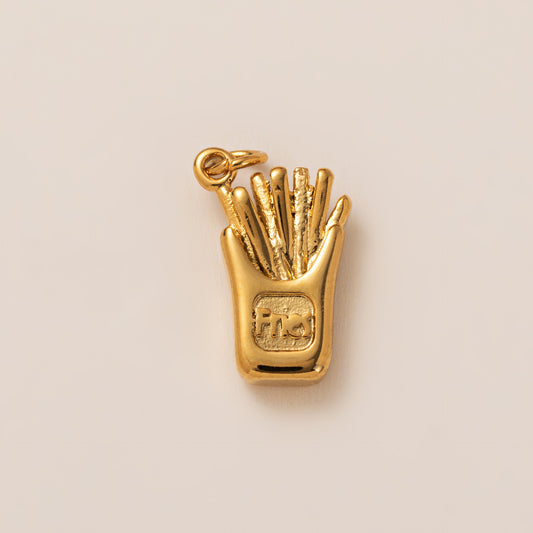 18K French fries Charm