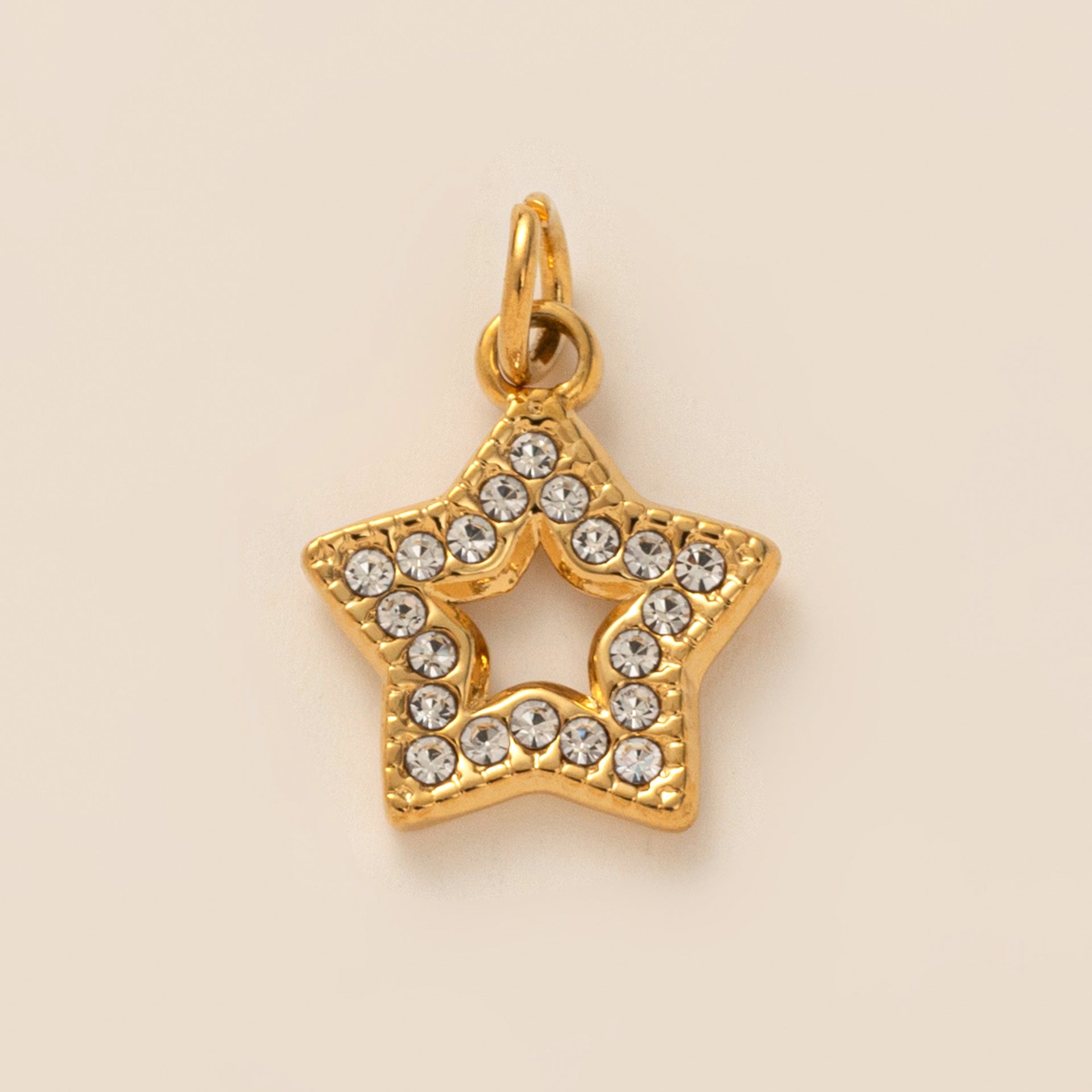 18K Gold Zircon DIY Charms - nocoeedd