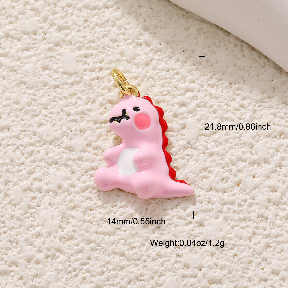 Pink Dinosaur Charm