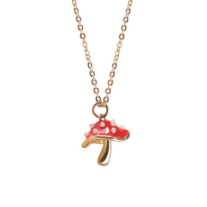 18K Mushroom Necklace - nocoeedd