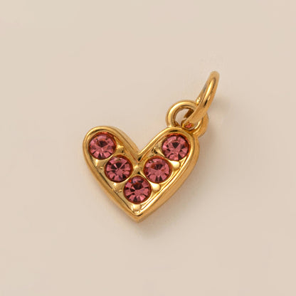 18K Gold Zircon DIY Charms - nocoeedd