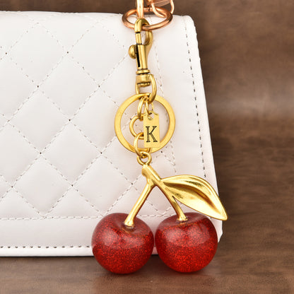 A-Z Letter Cherry Bag Charm