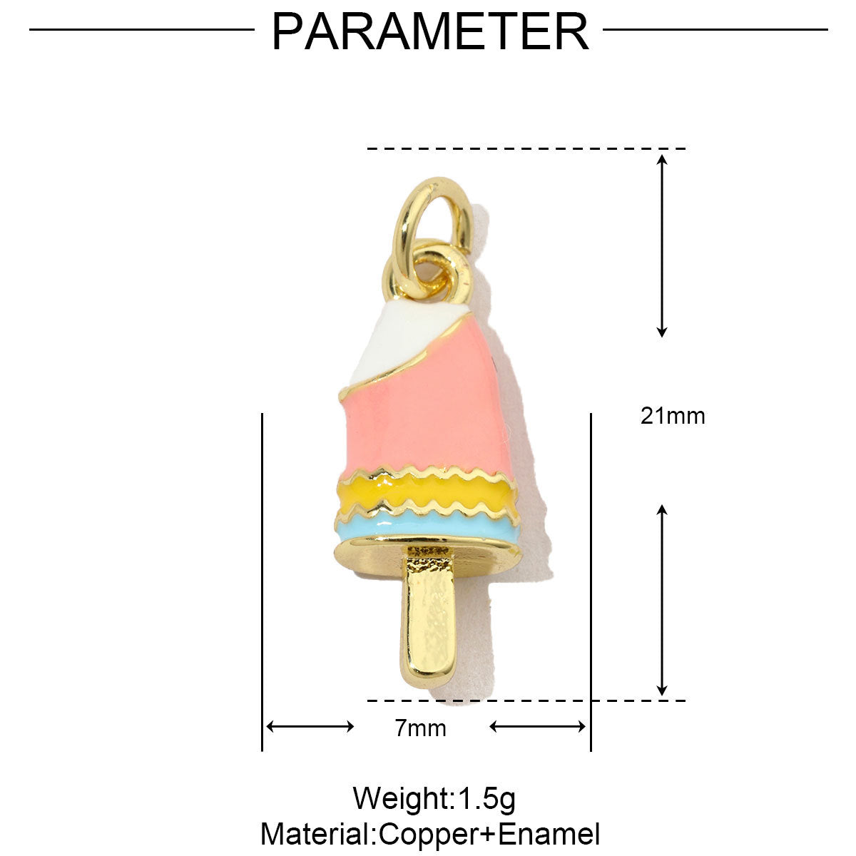 18K Cute Enamel Drip Charms DIY