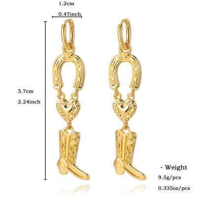 Boot Earrings 18K - nocoeedd