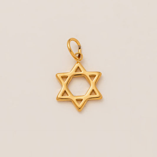 18K Hexagram Charm